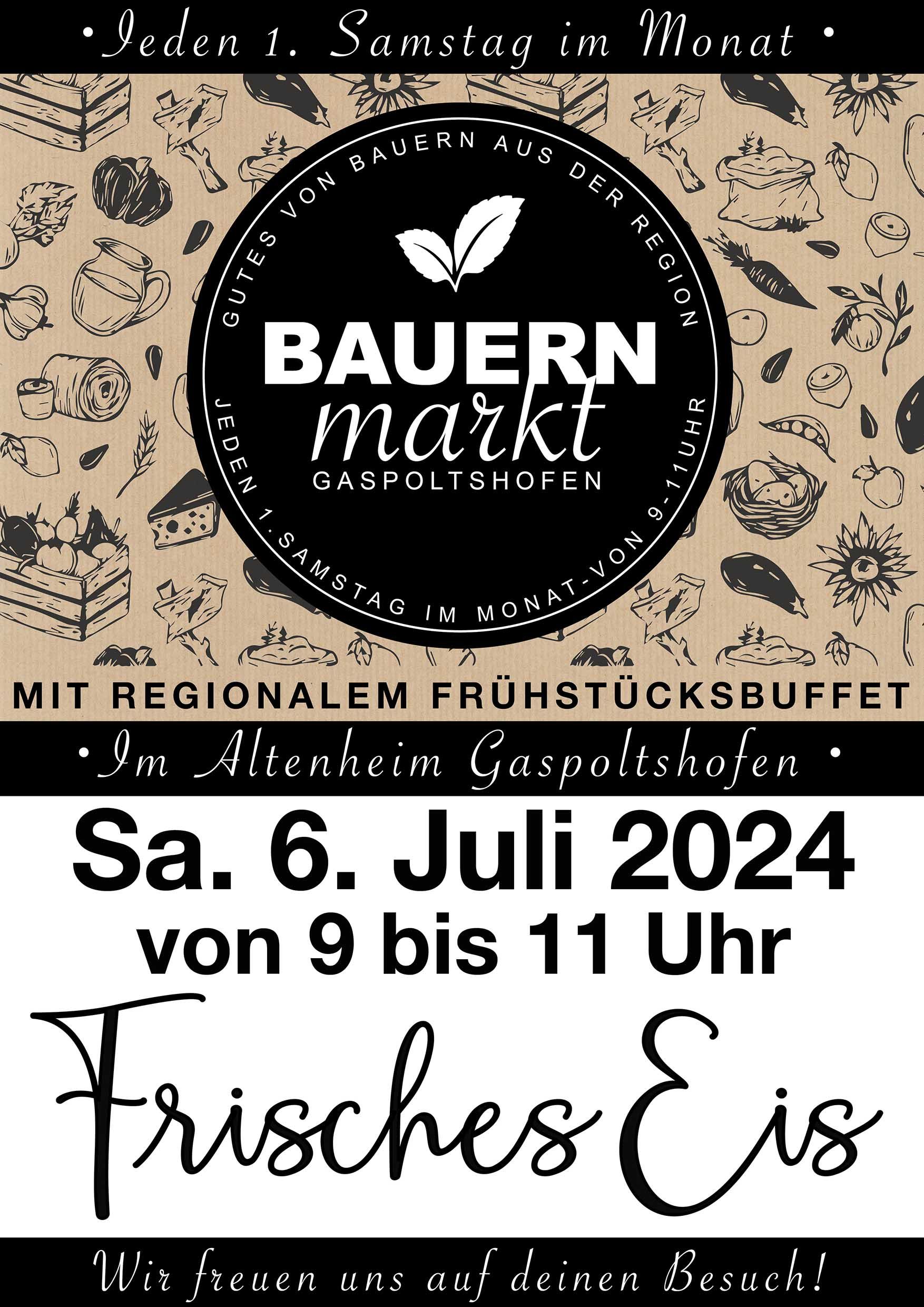 Besuche uns am Bauernmarkt, am 06. Juli 2024 in Gaspoltshofen